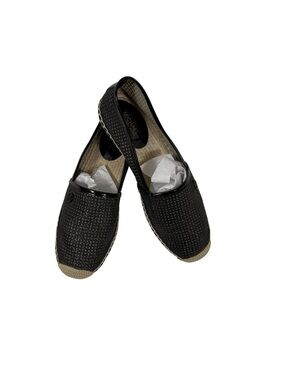 Michael Kors Kendrick Black Woven flat Espadrille Slip-Ons size 7 1/2
